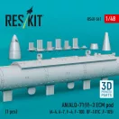 ResKit Models AN/ALQ-71(V)-3 ECM pod (A-4, A-7, F-4, F-100, RF-101C, F-105) (1pcs) (3D Printed) 1:48 (RS48-0561)