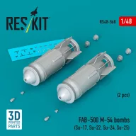   ResKit Models FAB-500 M-54 bombs (2 pcs) (Su-17, Su-22, Su-24, Su-25) (3D Printed) 1:48 (RS48-0568)