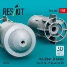 ResKit Models FAB-500 M-54 bombs (2 pcs) (Su-17, Su-22, Su-24, Su-25) (3D Printed) 1:48 (RS48-0568)