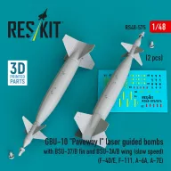   ResKit Models GBU-10 Paveway I laser guided bombs with BSU-37/B fin and BSU-3A/B wing (slow speed) (2 pcs) (F-4D/E, F-111, A-6A, A-7E) (3D Printed) 1:48 (RS48-0575)