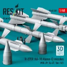 ResKit Models R-27ER (AA-10 Alamo-C) missiles (4 pcs) (MiG-29, Su-27, Yak-141) (3D Printed) 1:48 (RS48-0581)