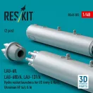 ResKit Models LAU-68, LAU-68D/A, LAU-131/A Hydra rocket launchers for US Army & Navy, Ukrainian AF (a/c & h) (2pcs) (3D Printed) 1:48 (RS48-0583)