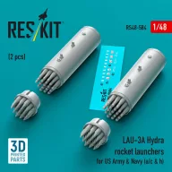   ResKit Models LAU-3A Hydra rocket launchers for US Army & Navy (a/c & h) (2pcs) (3D Printed) 1:48 (RS48-0584)