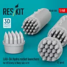ResKit Models LAU-3A Hydra rocket launchers for US Army & Navy (a/c & h) (2pcs) (3D Printed) 1:48 (RS48-0584)
