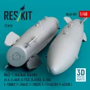 ResKit Models B43-1 nuclear bombs (2 pcs) (A-4, A-6A/E, A-7C/E, B-47B/E, B-58A, F-100D/F, F-104A/C, F-105D/F, F-111A/D/E/F, F-4C/D/E ) (3D Printed) 1:48 (RS48-0589)