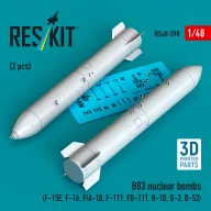   ResKit Models B83 nuclear bombs (2 pcs) (F-15E, F-16, F/A-18, F-111, FB-111, B-1B, B-2, B-52) (3D Printed) 1:48 (RS48-0590)