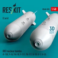   ResKit Models B83 nuclear bombs (2 pcs) (F-15E, F-16, F/A-18, F-111, FB-111, B-1B, B-2, B-52) (3D Printed) 1:48 (RS48-0590)