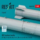 ResKit Models B83 nuclear bombs (2 pcs) (F-15E, F-16, F/A-18, F-111, FB-111, B-1B, B-2, B-52) (3D Printed) 1:48 (RS48-0590)