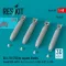 ResKit Models BLU-1B (750 lb) napalm bombs finned MXU-469/B (4 pcs) (A-1, A-4, A-7, A-26K, B-57, F-100) (3D Printed) 1:48 (RS48-0598)