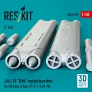 ResKit Models LAU-33 ZUNI rocket launcher for US Army & Navy (2 pcs) (F-4, F-8, OV-10) (3D Printed) 1:48 (RS48-0599)