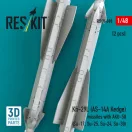 ResKit Models Kh-29L (AS-14A Kedge) missiles with AKU-58 (2 pcs) (Su-17, Su-25, Su-24, Su-30) (3D Printed) 1:48 (RS48-0600)