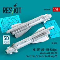   ResKit Models Kh-29T (AS-14B Kedge) missiles with AKU-58 (2 pcs) (Su-17, Su-25, Su-24, Su-30, Mig-27) (3D Printed) 1:48 (RS48-0601)