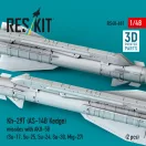 ResKit Models Kh-29T (AS-14B Kedge) missiles with AKU-58 (2 pcs) (Su-17, Su-25, Su-24, Su-30, Mig-27) (3D Printed) 1:48 (RS48-0601)
