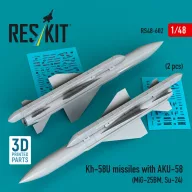   ResKit Models Kh-58U missiles with AKU-58 (2 pcs) (MiG-25BM, Su-24) (3D Printed) 1:48 (RS48-0602)