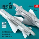 ResKit Models Kh-58U missiles with AKU-58 (2 pcs) (MiG-25BM, Su-24) (3D Printed) 1:48 (RS48-0602)