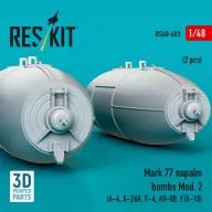   ResKit Models Mark 77 napalm bombs Mod. 2 (2pcs) (A-4, A-26K, F-4, AV-8B, F/A-18) (3D Printed) 1:48 (RS48-0603)
