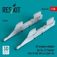   ResKit Models US weapon adapter for Su-27 Flanker (2 pcs) (GBU-39 SDB, GBU-62 (JDAM-ER)) (3D Printed) 1:48 (RS48-0604)