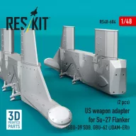   ResKit Models US weapon adapter for Su-27 Flanker (2 pcs) (GBU-39 SDB, GBU-62 (JDAM-ER)) (3D Printed) 1:48 (RS48-0604)
