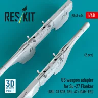   ResKit Models US weapon adapter for Su-27 Flanker (2 pcs) (GBU-39 SDB, GBU-62 (JDAM-ER)) (3D Printed) 1:48 (RS48-0604)