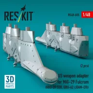   ResKit Models US weapon adapter for MiG-29 Fulcrum (2 pcs) (GBU-39 SDB, GBU-62 (JDAM-ER)) (3D Printed) 1:48 (RS48-0605)