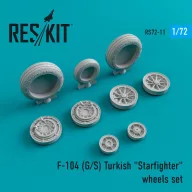   ResKit Models F-104 (G,S) Turkish Starfighter wheels set 1:72 (RS72-0011)