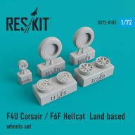   ResKit Models F4U Corsair/F6F Hellcat Land based wheels set 1:72 (RS72-0105)