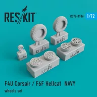   ResKit Models F4U Corsair/F6F Hellcat NAVY wheels set 1:72 (RS72-0106)