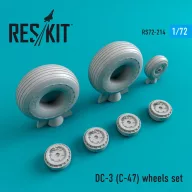 ResKit Models DC-3 (C-47) wheels set 1:72 (RS72-0214)