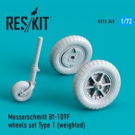   ResKit Models Bf-109 (F, G-early) wheels set ype 1 (weighted) 1:72 (RS72-0349)