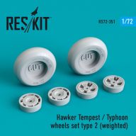   ResKit Models Hawker Tempest/Typhoon wheels set type 2 (weighted) 1:72 (RS72-0351)