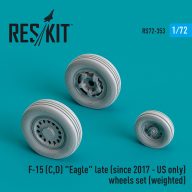   ResKit Models F-15 (C,D) Eagle late (since 2017 - US only) wheels set (weighted) (Resin & 3D Printed) 1:72 (RS72-0353)