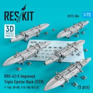   ResKit Models BRU-42/A Improved Triple Ejector Rack (ITER) (5 pcs) (F-14D, AV-8B, F/A-18A/B/C/D) 1:72 (RS72-0384)