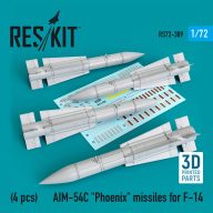   ResKit Models AIM-54C Phoenix missiles for F-14 (4pcs) (3D Printed) 1:72 (RS72-0389)