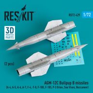   ResKit Models AGM-12C Bullpup B missiles (2 pcs) (A-4, A-5, A-6, A-7, F-4, F-8, F-100, F-105, P-3 Orion, Sea Vixen, Buccaneer) (3D Printed) 1:72 (RS72-0429)