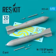   ResKit Models M-118 GP bombs (2 pcs) (F-105, F-100, F-4) (3D Printed) 1:72 (RS72-0433)