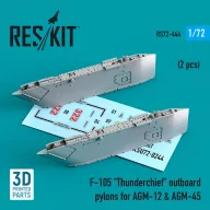   ResKit Models F-105 Thunderchief outboard AGM-12 & AGM-45 pylons (2 pcs) (3D Printed) 1:72 (RS72-0444)
