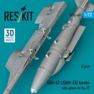 ResKit Models GBU-62 (JDAM-ER) bombs with pylons for Su-27 Flanker (2 pcs) (3D Printed) 1:72 (RS72-0492)