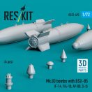 ResKit Models Mk.83 bombs with BSU-85 (4 pcs) (F-14, F/A-18, AV-8B, S-3) (3D printed) 1:72 (RS72-0495)