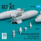 ResKit Models Mk.83 bombs with BSU-85 thermally protected (4 pcs) (F-14, F/A-18, AV-8B, S-3) (3D printed) 1:72 (RS72-0496)