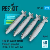   ResKit Models GBU-54 (LJDAM) bombs thermally protected (4 pcs) (AV-8B, F/A-18A-F, F-35B, F-35C) (3D Printed) 1:72 (RS72-0505)