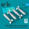 ResKit Models British 1000lb HE-Blast, GP, Low Drag bombs (4 pcs) (F-4, Canberra, Buccaneer, Harrier, Hunter, Tornado) (3D printed) 1:72 (RS72-0511)