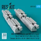 ResKit Models GBU-39 SDB (8 pcs) and BRU-61 (2 pcs) (Su-27, MiG-29, F-16, F-15E, F-22, F-35, Tornado, JAS-39, A-10, AC-130W, B-1B, B-2, B-52) (3D Printed) 1:72 (RS72-0516)