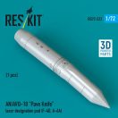 ResKit Models AN/AVQ-10 Pave Knife laser designation pod (1 pcs) (F-4D, A-6A) (3D Printed) 1:72 (RS72-0522)