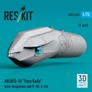 ResKit Models AN/AVQ-10 Pave Knife laser designation pod (1 pcs) (F-4D, A-6A) (3D Printed) 1:72 (RS72-0522)