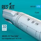 ResKit Models AN/AVQ-10 Pave Knife laser designation pod (1 pcs) (F-4D, A-6A) (3D Printed) 1:72 (RS72-0522)