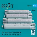 ResKit Models CBU-89B cluster bombs GATOR (4 pcs) (A-10, F-15E, F-16, B-52, B-1B, B-2) (3D Printed) 1:72 (RS72-0523)