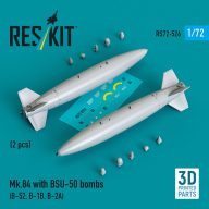   ResKit Models Mk.84 with BSU-50 bombs (2 pcs) (B-52, B-1B, B-2A) (3D Printed) 1:72 (RS72-0526)