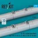 ResKit Models B-13L rocket launchers (2 pcs) (Su-17/22, Su-24, Su-25 ,MiG-27, MiG-29) (3D Printed) 1:72 (RS72-0529)