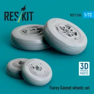   ResKit Models Fairey Gannet wheels set (3D Printed) 1:72 (RS72-0536)