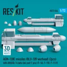 ResKit Models AGM-130C missiles (BLU-109 warhead) (2 pcs) with AN/AXQ-14 data link pod (1 pcs) (F-16I, F-15E, F-111F) (3D Printed) 1:72 (RS72-0544)